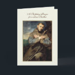 Religious St. Francis Katholic Brother Birthday Karte<br><div class="desc">Feiern Sie einen religiösen Bruder oder einen besonderen Tag Ihres Geschwisters mit dieser herzlichen Geburtstagskarte, die ein Bild des Heiligen Franziskus in gepflegter Reflexion enthält. Das elegante Design und die aussagekräftige Botschaft beruhen auf Segnungen und spirituellem Wachstum und machen es zu einem nachdenklichen Geschenk. Diese Karte ist ideal, um an...</div>