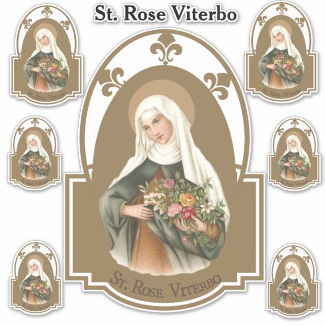 Religious St. Rose Viterbo Aufkleber (Vorderseite)