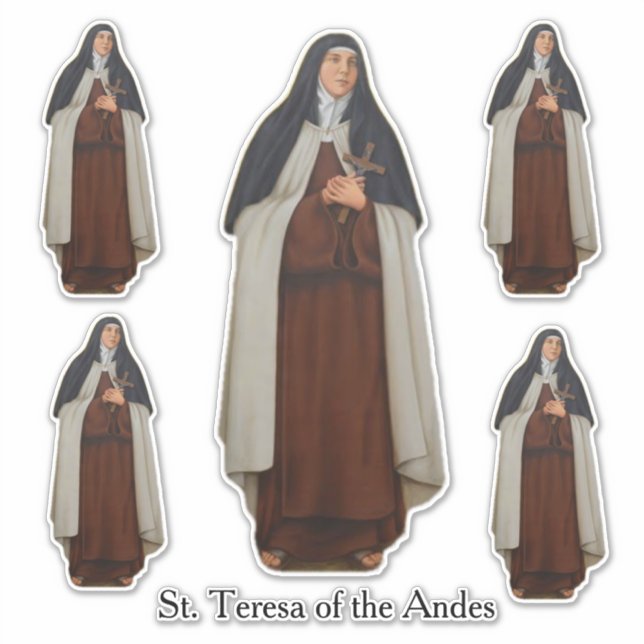 Religious St. Teresa of the Andes Carmelite Nun Aufkleber (Vorderseite)
