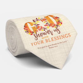 Religious Thanksgiving Dinner Faith Bible Quote Krawatte