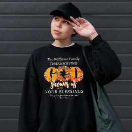 Religious Thanksgiving Dinner Faith Bible Quote Sweatshirt