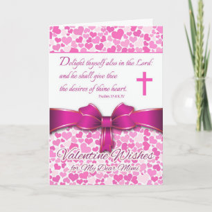Religious Valentine for Mimi, Psalm 37:4 Schrift Feiertagskarte
