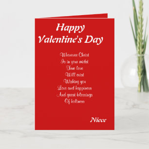 Religious valentine's day Nichte Feiertagskarte
