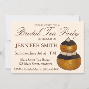 Reliieuse French Choux Konditorei Nachmittags Part Einladung