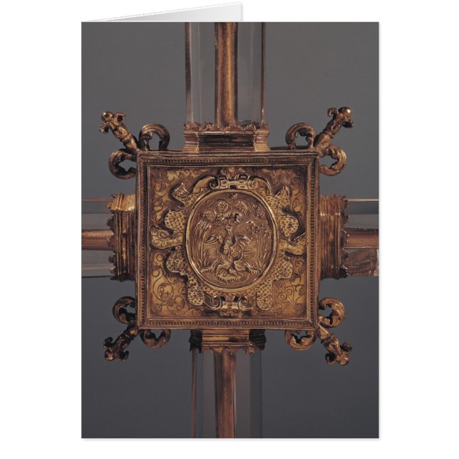 Reliquäre Kreuzung, Detail eines Phönix (Vorne)
