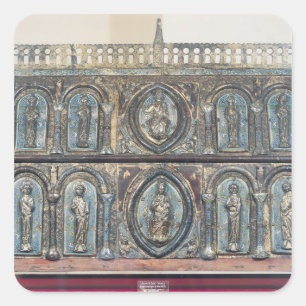 Reliquary Brust of St. Viance, Limousin School Quadratischer Aufkleber