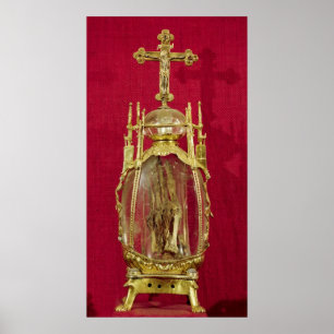 Reliquary, der die Hand von St. Attalia enthält Poster