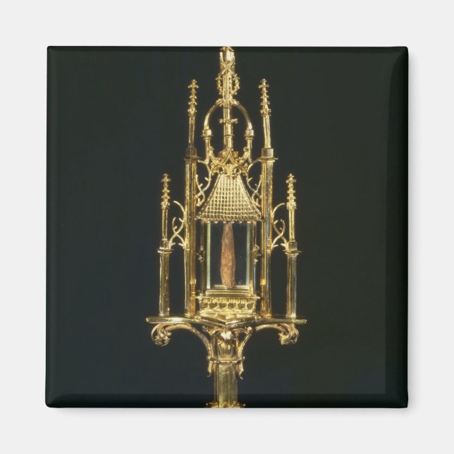 Reliquary Monstrance mit Stück Kreuz Magnet (Vorne)