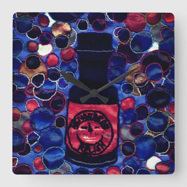 Relish Quadratische Wanduhr (Vorderseite)