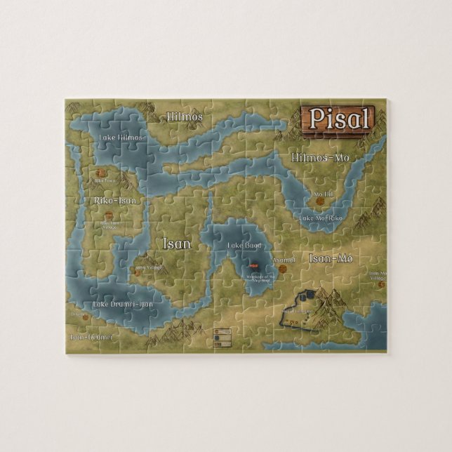 Relkili Sun Pisal Map Art Puzzle (Horizontal)
