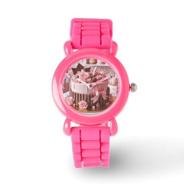 Relógio Aniversário Rosa Infantil Armbanduhr (Vorderseite)