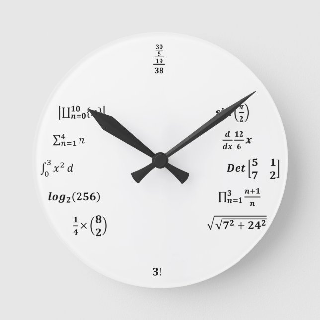 Relogio Calculos Engenharia Runde Wanduhr (Vorderseite)