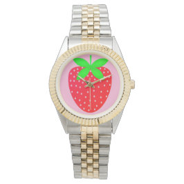 relógio feminino estampa com morango armbanduhr