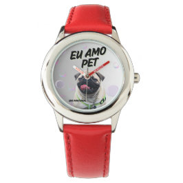 Relógio Infantil Vermelho Pet Armbanduhr
