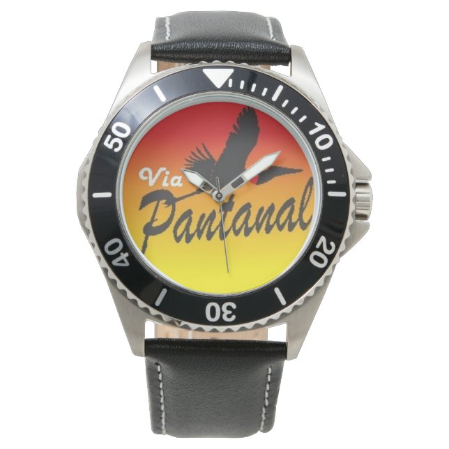 Relógio Masculino Preto de Aço Inoxidável e Pulsei Armbanduhr (Vorderseite)