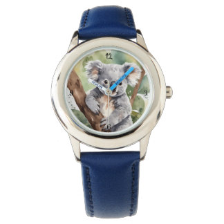 Reloj Adorable con Koala Bebé en Estilo Acuarela Armbanduhr