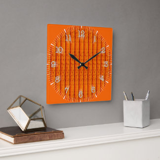 Reloj Cuadrado Time and illustrated art on your wa Quadratische Wanduhr