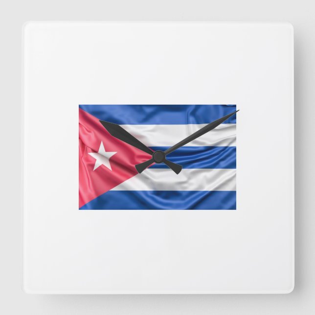 Reloj Cuba Quadratische Wanduhr (Vorderseite)