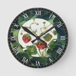 Reloj de Fresas Runde Wanduhr
