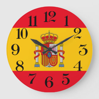 reloj de pared bandera de España Große Wanduhr