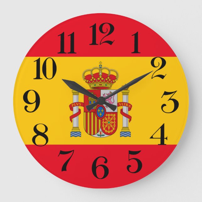 reloj de pared bandera de España Große Wanduhr (Vorderseite)