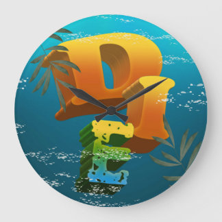 Reloj de pared con logo de la tienda DesignInEvery Große Wanduhr