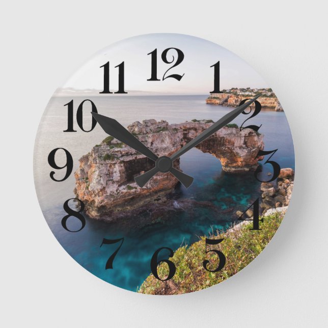 reloj de pared de Es Pontàs en Mallorca Runde Wanduhr (Vorderseite)