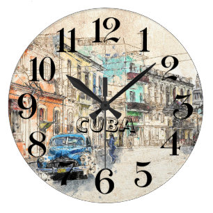 reloj de pared de La Habana, Kuba Große Wanduhr