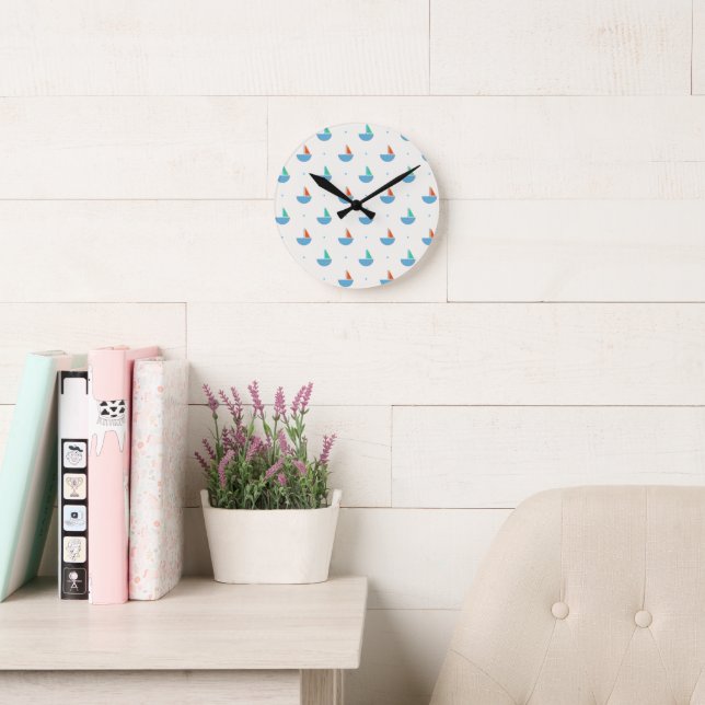 Reloj de pared deco niños runde wanduhr (Lesesaal)