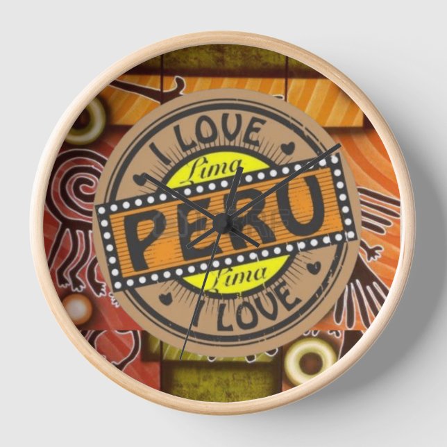 Reloj de pared Ilove Peru Uhr (Vorderseite)