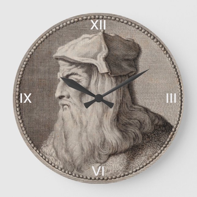 reloj de pared leonardo da vinci große wanduhr (Vorderseite)