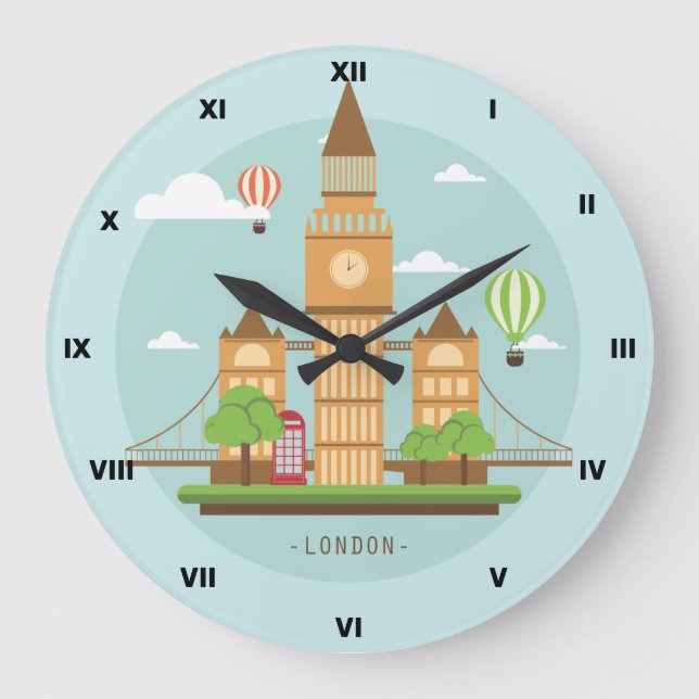 Reloj de pared London  Große Wanduhr (Vorderseite)