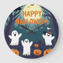 Reloj de pared para niños en Halloween
