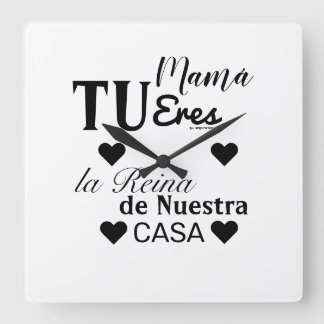 reloj dia de la madre quadratische wanduhr