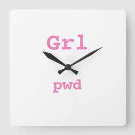 Reloj Grl pwd Quadratische Wanduhr