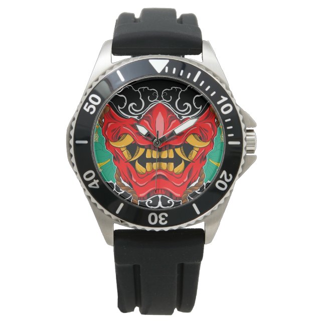 Reloj hannya mask  armbanduhr (Vorderseite)