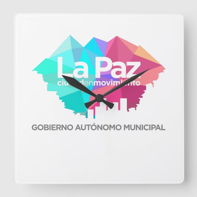 Reloj La Paz Quadratische Wanduhr (Vorderseite)