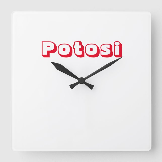 Reloj Potosi Quadratische Wanduhr (Vorderseite)