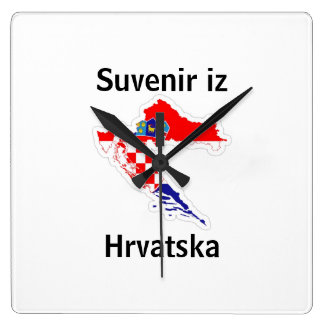 Reloj recuerdo de Croacia Quadratische Wanduhr