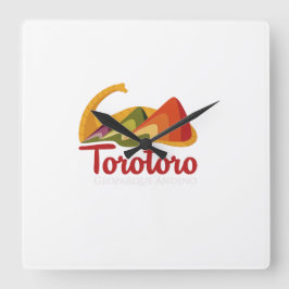 Reloj recuerdo de toro toro quadratische wanduhr