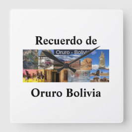 Reloj recuerdo von oruro Bolivien Quadratische Wanduhr