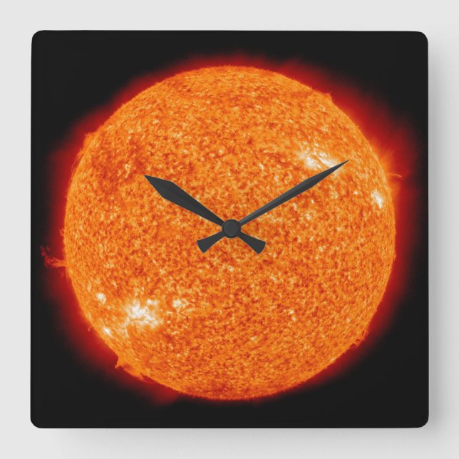 Reloj "solar" quadratische wanduhr (Vorderseite)