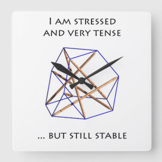 Reloj Tensegridad Quadratische Wanduhr