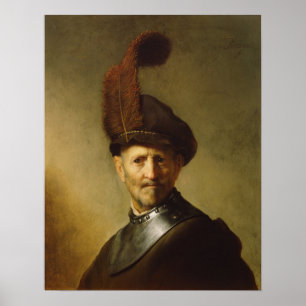 Rembrandt - Alter Mann in Militäruniform Poster