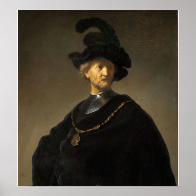 Rembrandt - Alter Mann mit Goldkette Poster (Vorne)