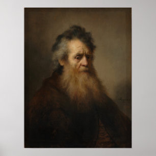 Rembrandt - Bärtiger alter Mann Poster