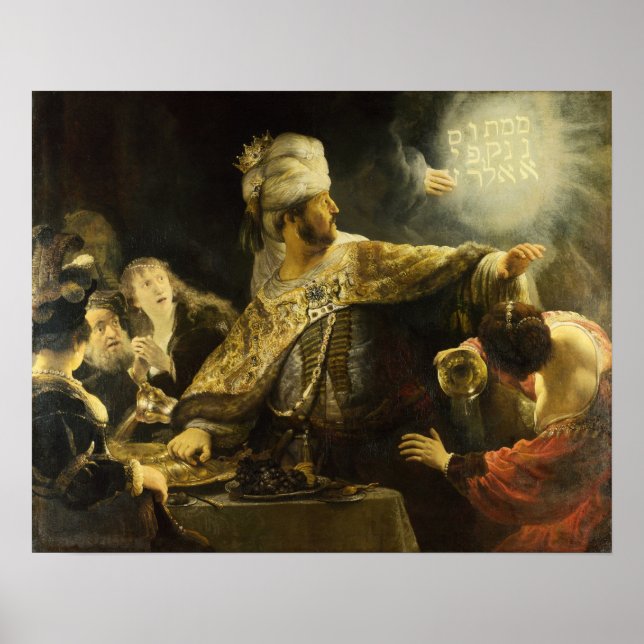 Rembrandt - Belshazzars Fest 1635 Poster (Vorne)