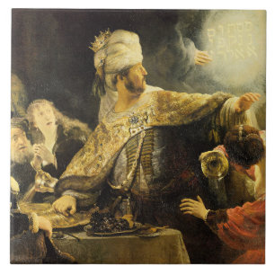 Rembrandt - Belshazzar's Fest, Fliese