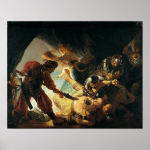 Rembrandt - Blendung Simsons Poster