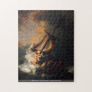 Rembrandt - Christus im Sturm auf See Genezareth Puzzle